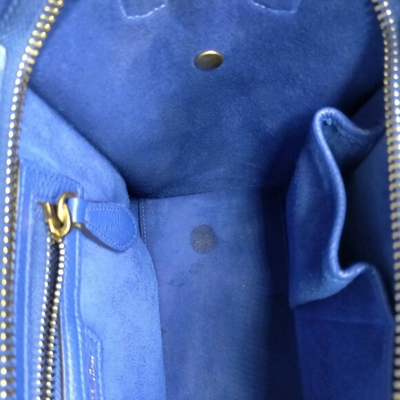 CELINE Hand Bag Navy Blue Leather mon808-100625 - Picture 10 of 16